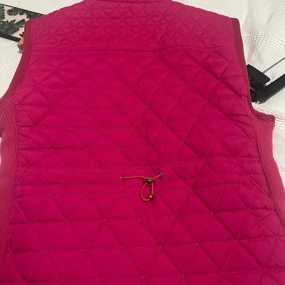 Pink Quilted Vest with Gold Detail - Picture 4 of 5